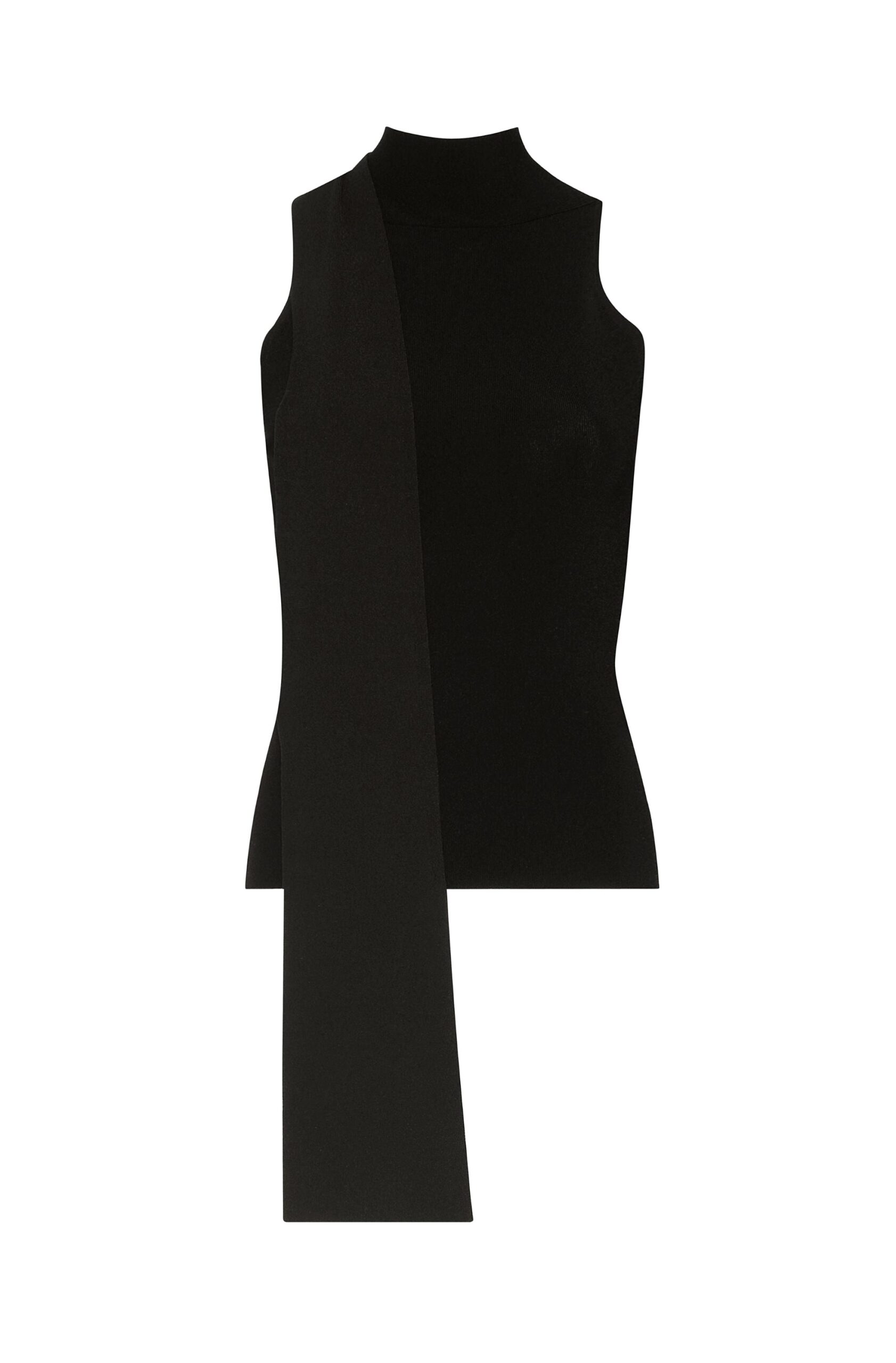 Matte Viscose Halterneck Top in Black