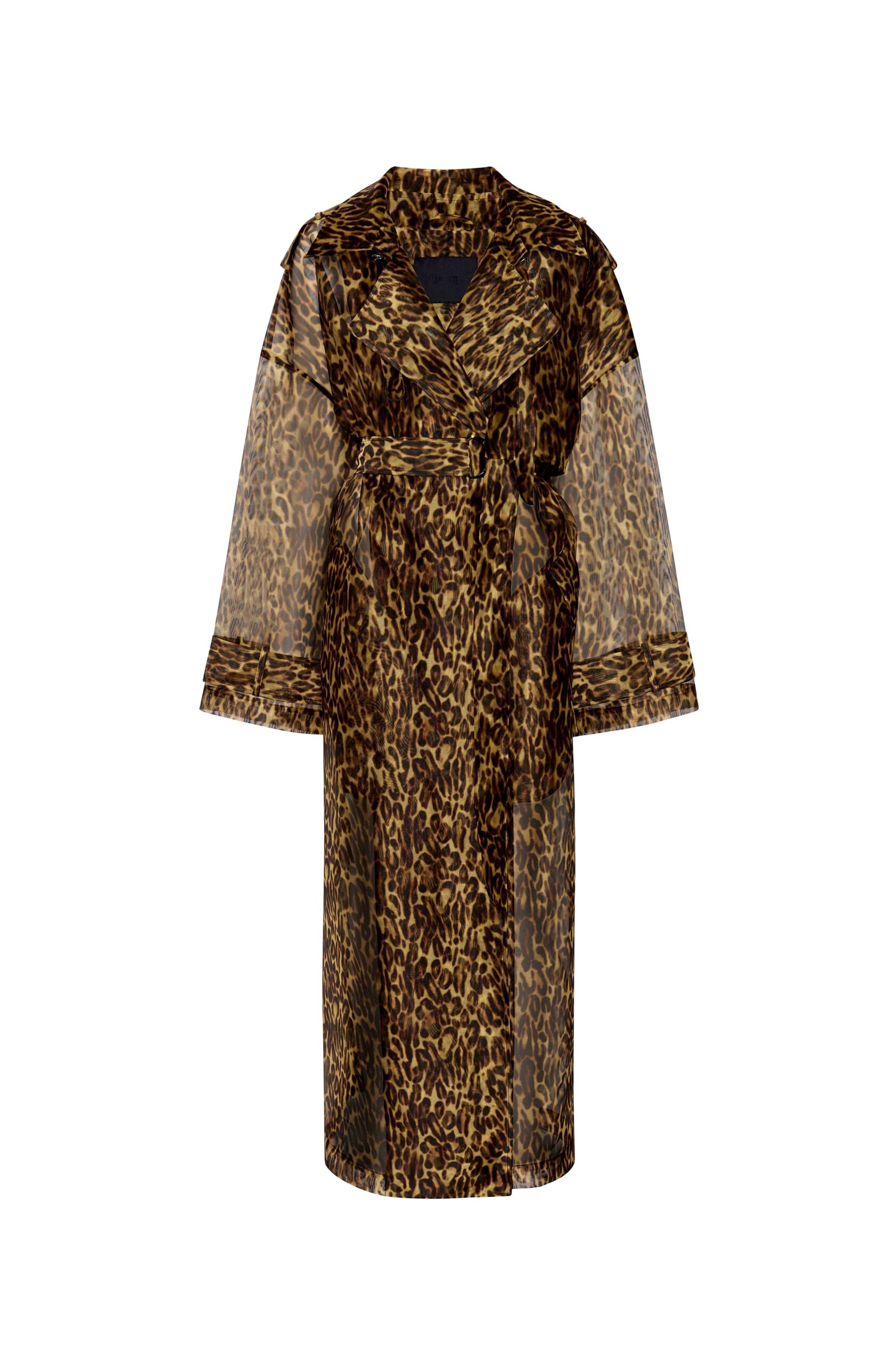 Organza Leopard Trench in Leopard