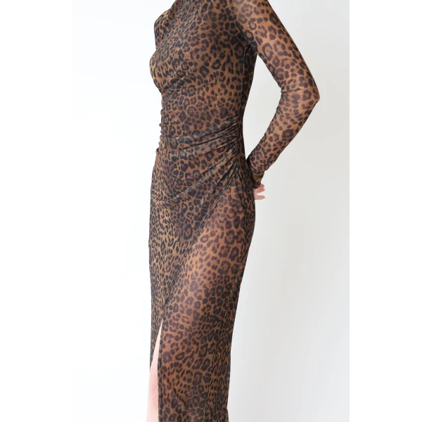 leopard midi dresses