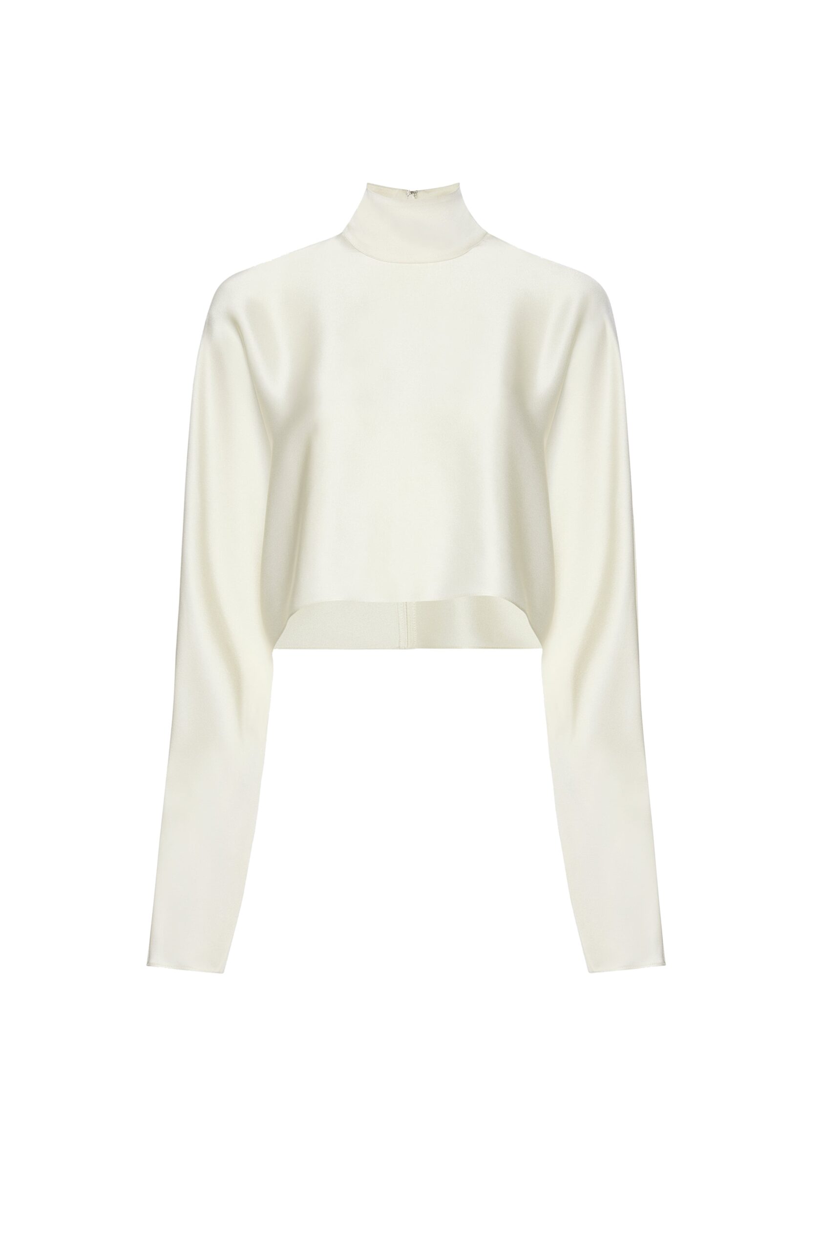 Satin Caftan Top in Cream