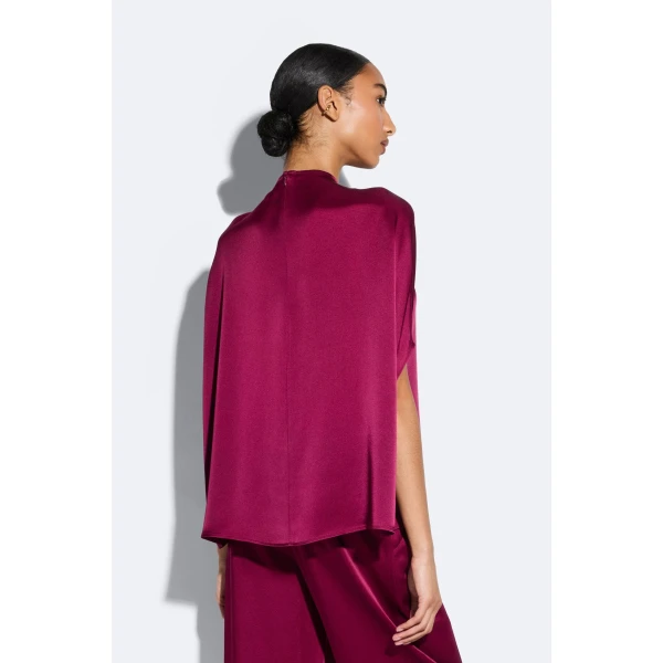 satin cape tee