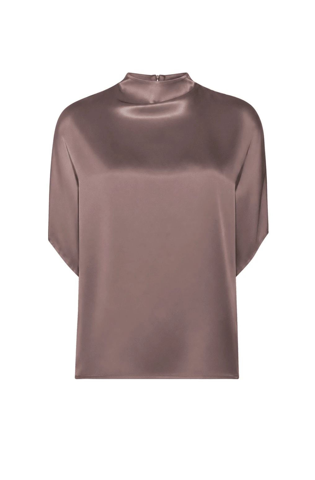 Satin Cape Tee in Cinder