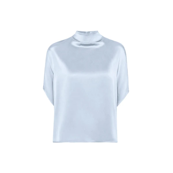 Satin Cape Tee in Cloud