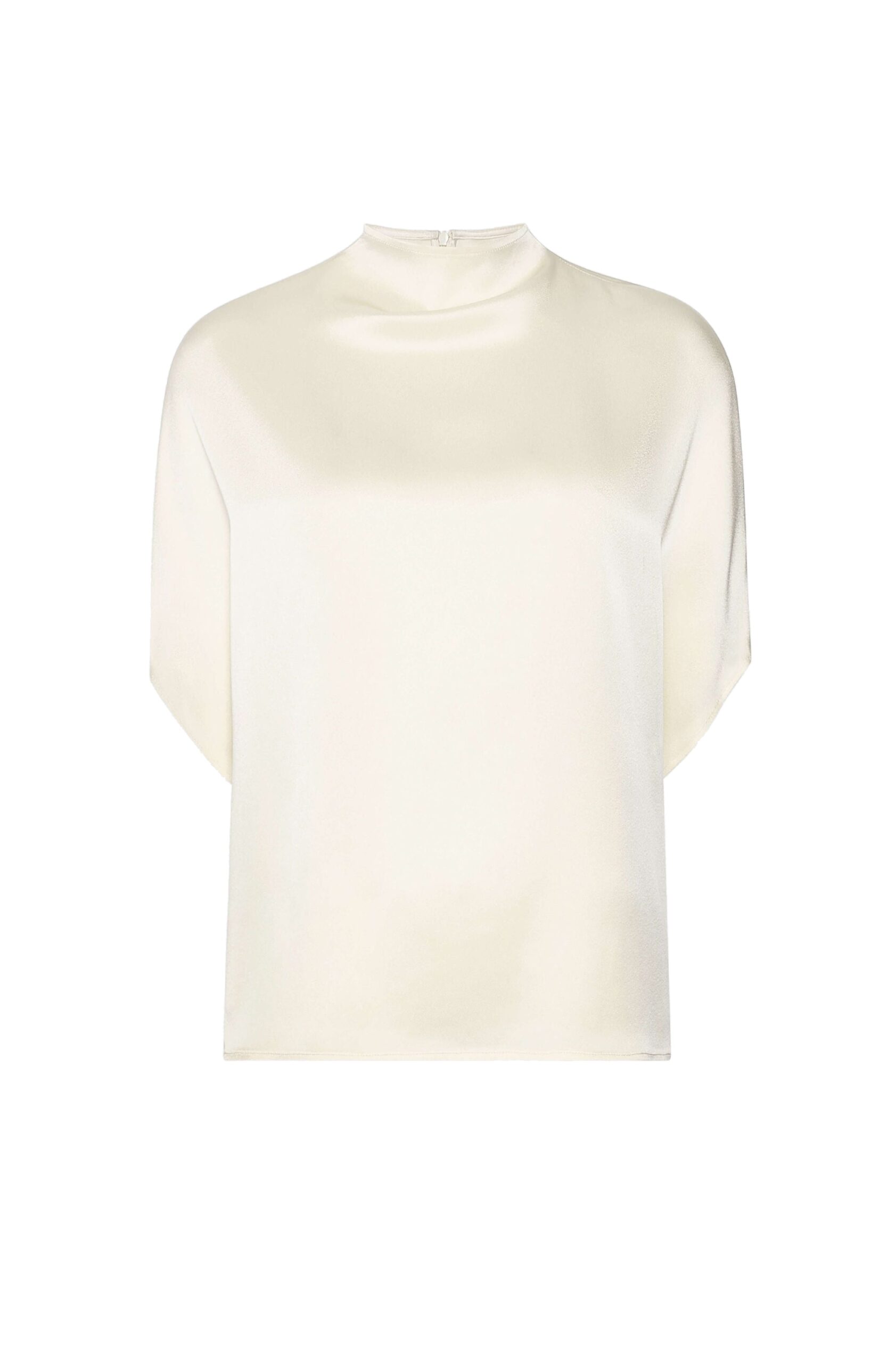 Satin Cape Tee in Cream