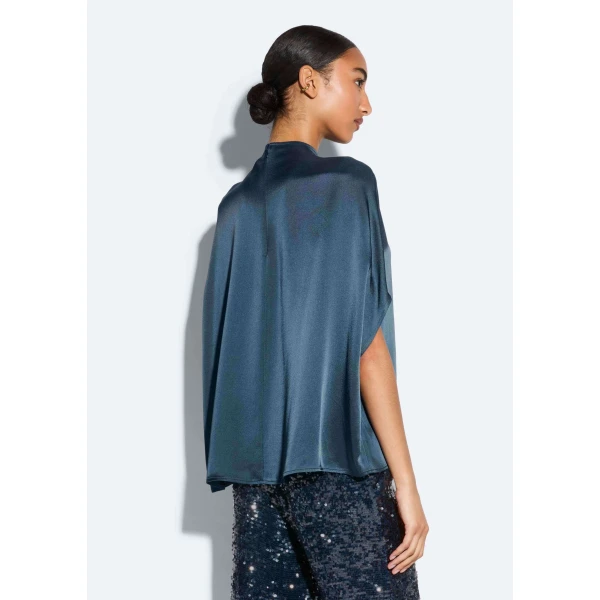 satin cape tee