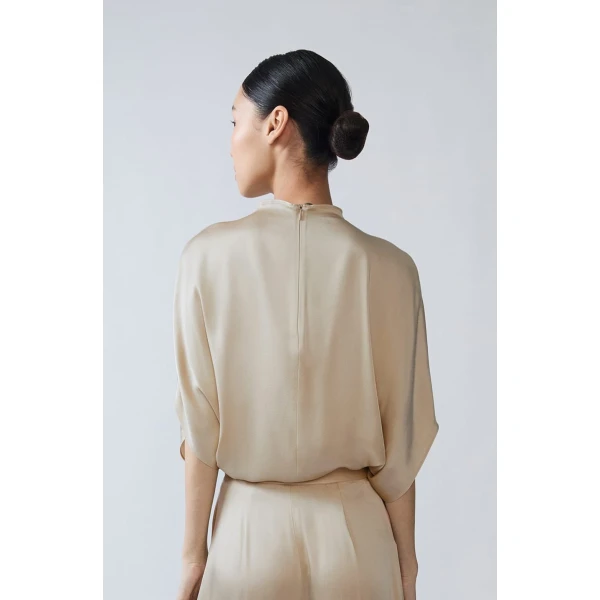 satin cape tee