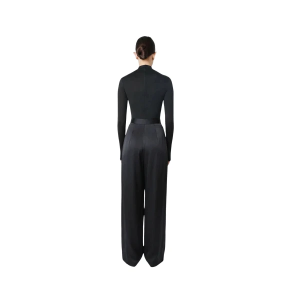 satin draped relaxed pant
