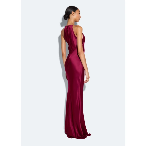 satin halter gown