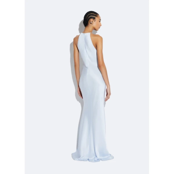 satin halter gown