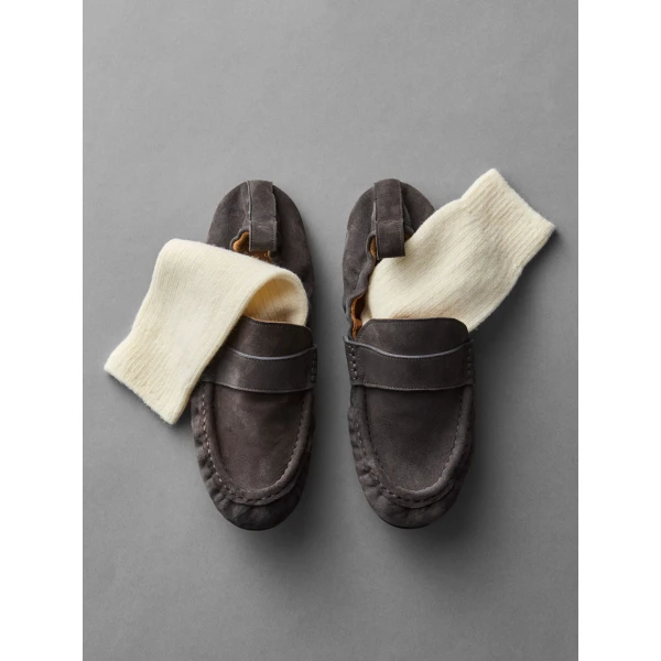 ATP Atelier Lauria in Peltro Slip On Loafers Grey