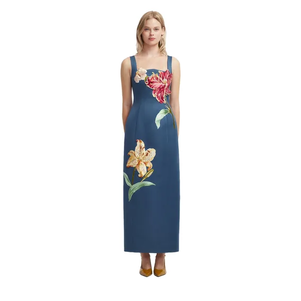 Adelina Embroidered Maxi Dress