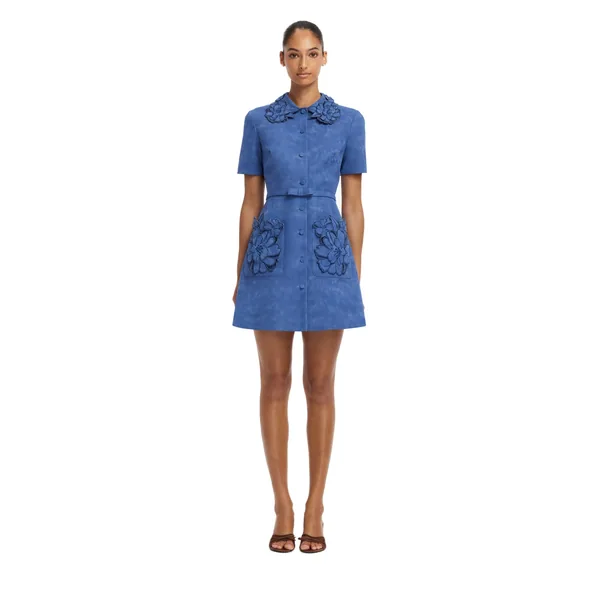 Ashley Appliqué Vegan Suede Mini Dress