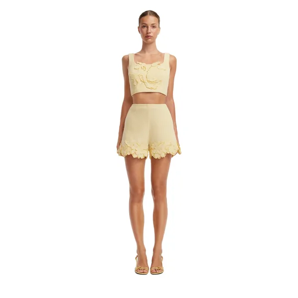 Belle Appliqué Tweed Shorts