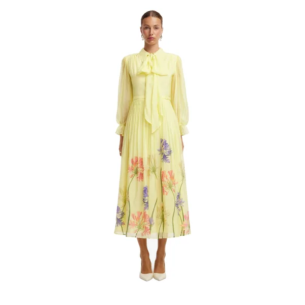 Cassie Tie Neck Midi Dress
