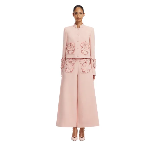 Christine Appliqué Tweed Pants