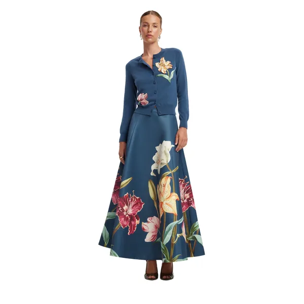Lily Print in Indigo