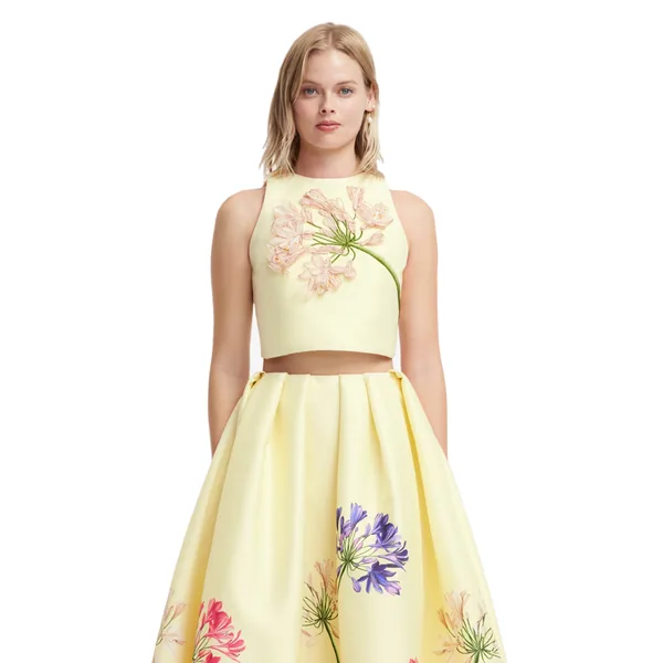 Ella Appliqué Bow Backless Top