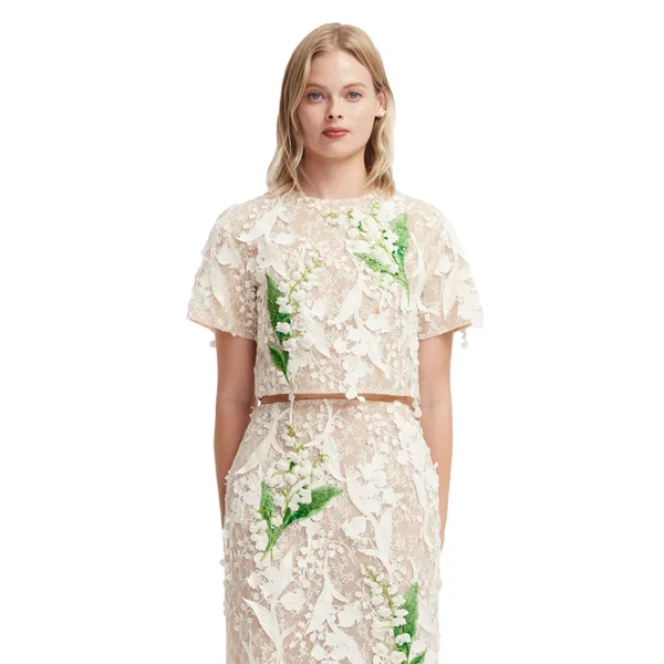 Indie Embellished Lace Sleeve Top