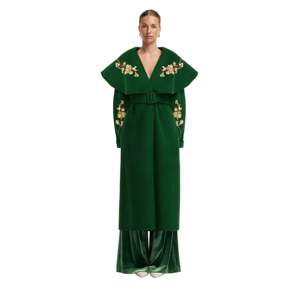 Joan Embellished Wool Coat