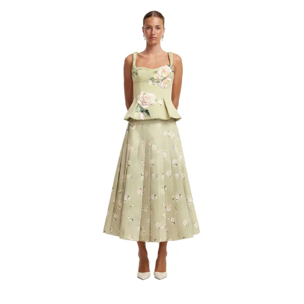 June Pleated Maxi Skirt