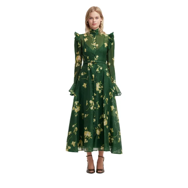 Katrina Butterfly Sleeve Midi Dress