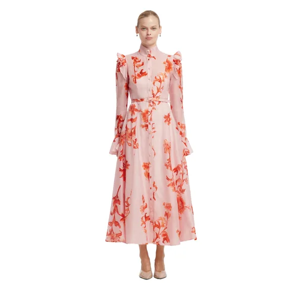 Katrina Butterfly Sleeve Midi Dress