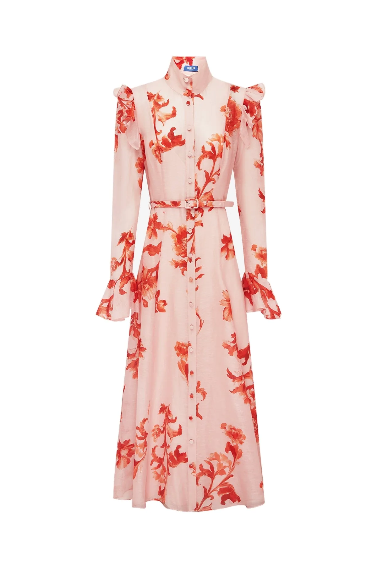 Katrina Butterfly Sleeve Midi Dress in Magnolia Print