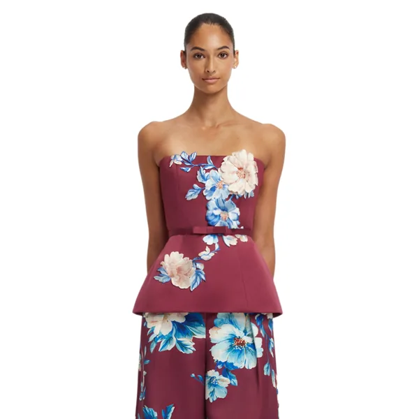 Nadia Embroidered Bustier Top