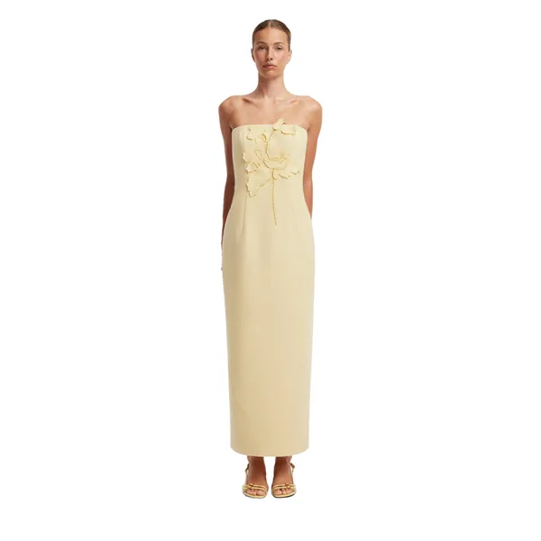 Rayna Appliqué Tweed Maxi Dress