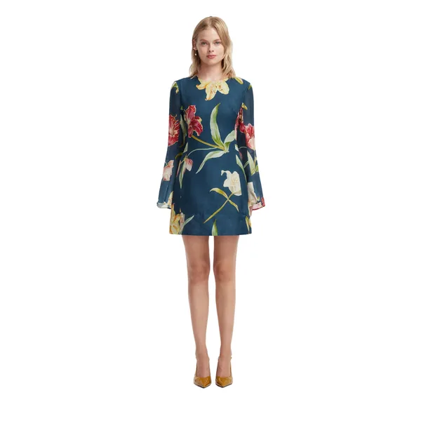 Suzanne Bell Sleeve Mini Dress