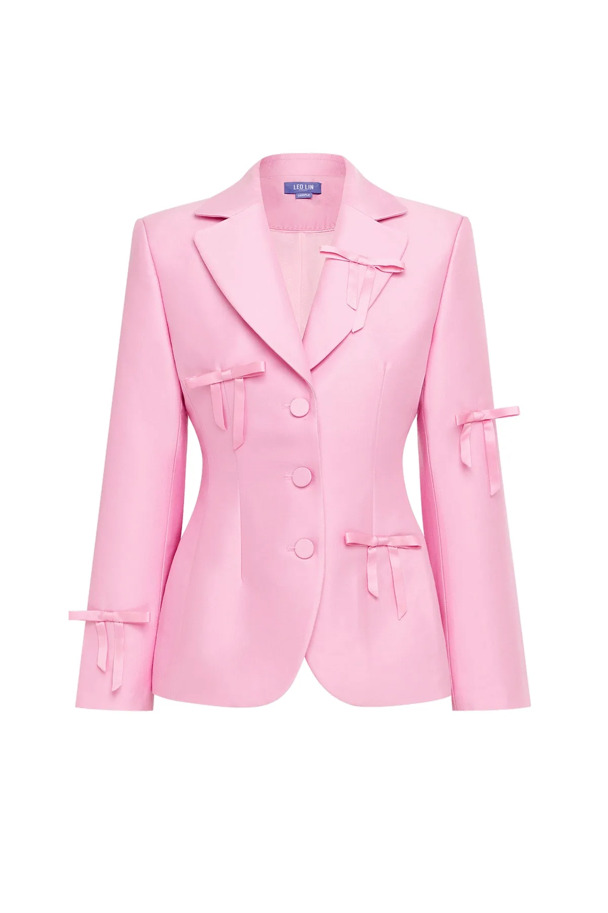 Annika Bow Blazer in Pink