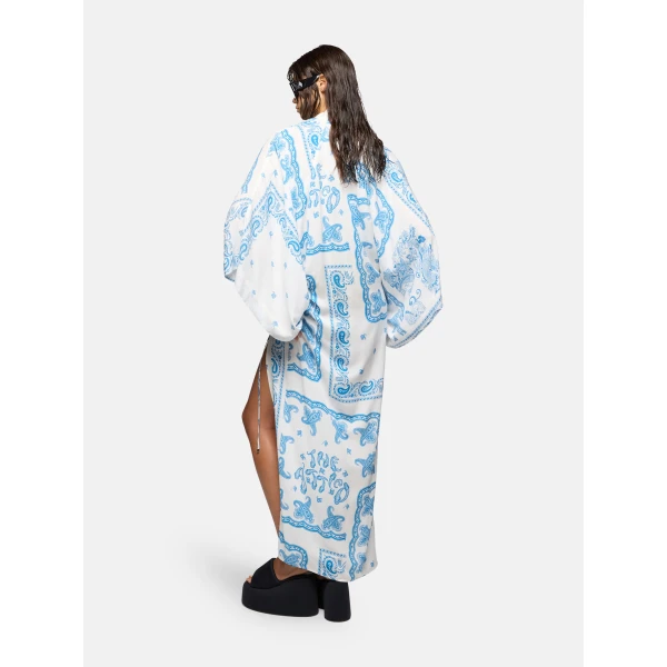 Attico light blue and white dress