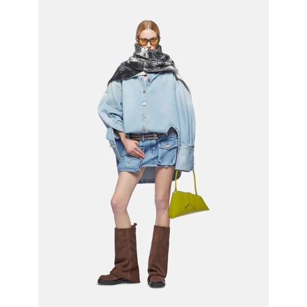 Light blue denim shirt jacket