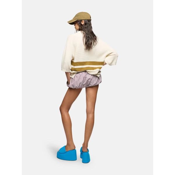 Attico light yellow and dark brown top