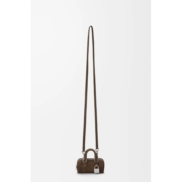 Loewe Amazona Nano in nubuck, Tundra | Clutch Bags | Luxury Shoes 
