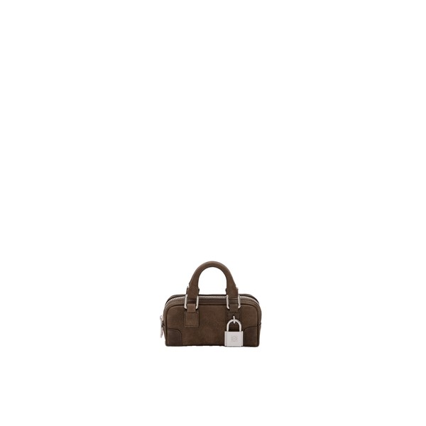 Loewe Amazona Nano in nubuck, Tundra | Clutch Bags | Luxury Shoes 