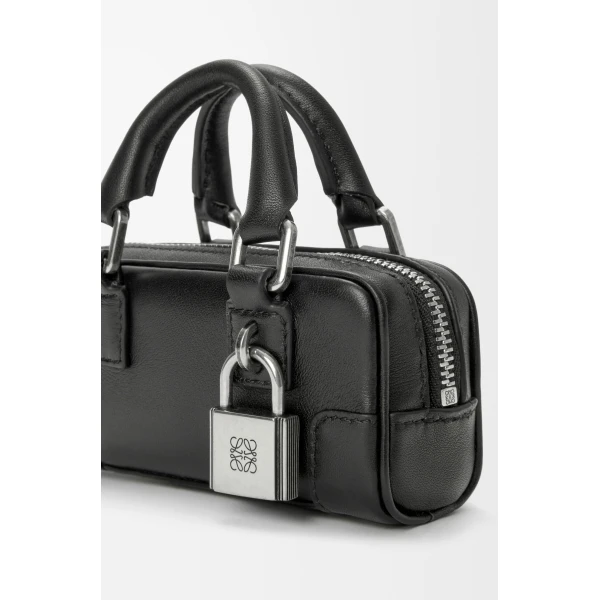 Loewe Amazona Nano in shiny calfskin, Black | Clutch Bags | Luxury Shoes 