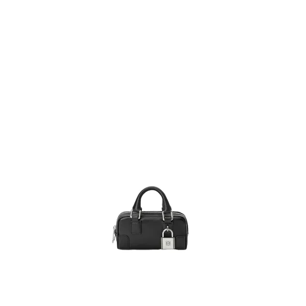 Amazona Nano in shiny calfskin, Black