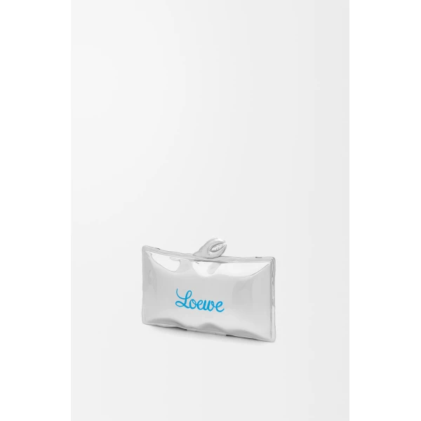 Loewe Blown minaudiere in brass and enamel, Silver/Blue | Mini Bags | Luxury Shoes 