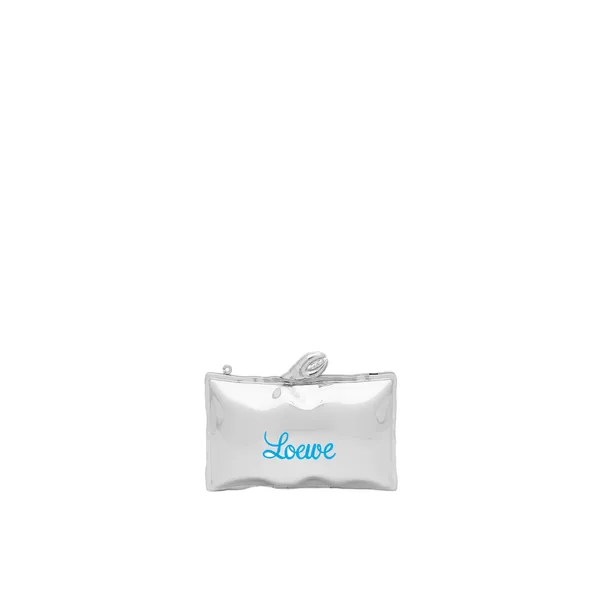 Loewe Blown minaudiere in brass and enamel, Silver/Blue | Mini Bags | Luxury Shoes 