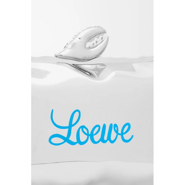 Loewe Blown minaudiere in brass and enamel, Silver/Blue | Mini Bags | Luxury Shoes 