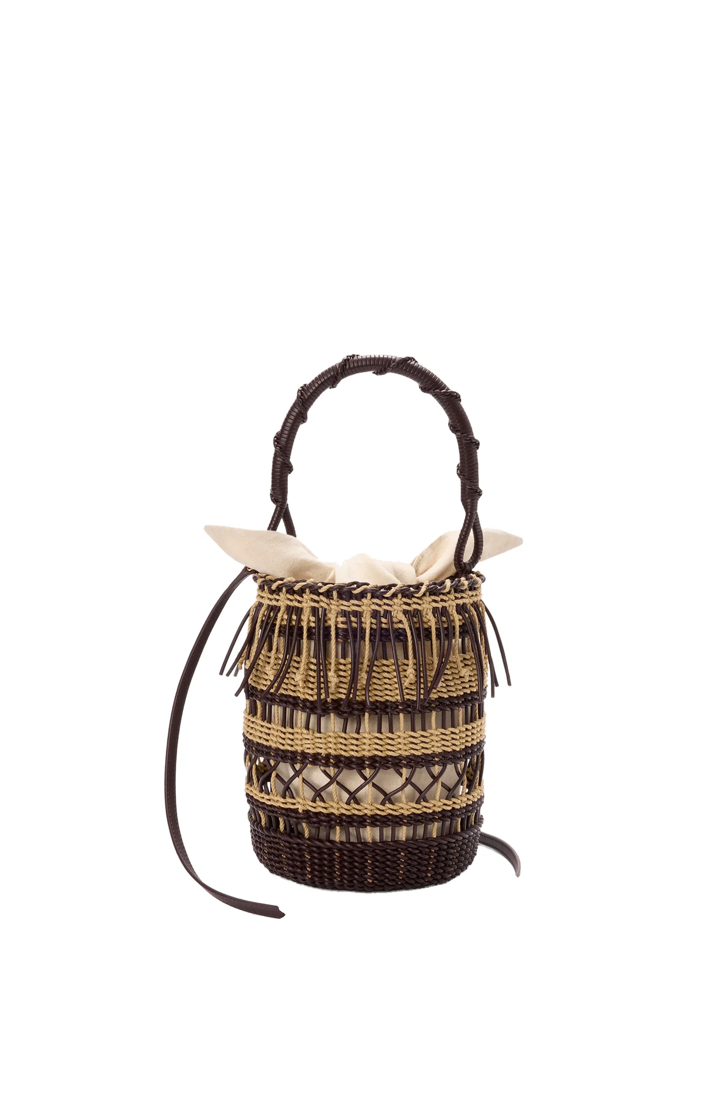 Loewe Bucket in cord and leather, Dark Brown/Multicolor | Bucket Bags | Luxury Shoes Loewe Bucket in cord and leather, Dark Brown/Multicolor | Bucket Bags | Luxury Shoes