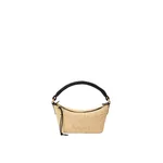 Loewe Cala mini bag in classic calfskin and raffia, Natural/Black | Totes & Top-Handle Bags | Luxury Shoes 