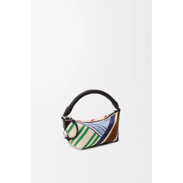 Loewe Cala mini bag in embroidered canvas and calfskin, Ecru/Multicolor | Mini Bags | Luxury Shoes 