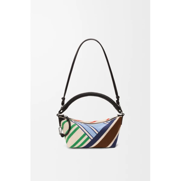 Loewe Cala mini bag in embroidered canvas and calfskin, Ecru/Multicolor | Mini Bags | Luxury Shoes 