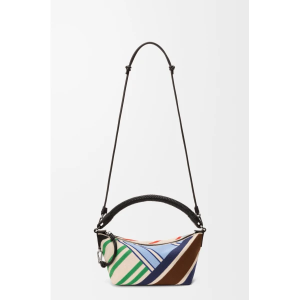 Loewe Cala mini bag in embroidered canvas and calfskin, Ecru/Multicolor | Mini Bags | Luxury Shoes 