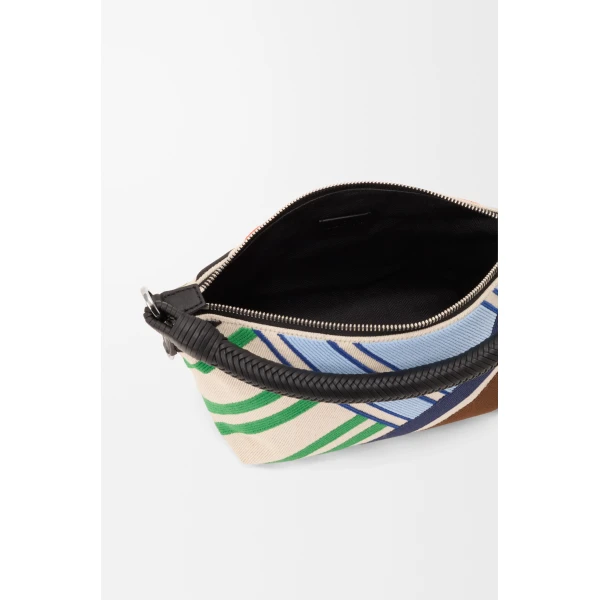 Loewe Cala mini bag in embroidered canvas and calfskin, Ecru/Multicolor | Mini Bags | Luxury Shoes 