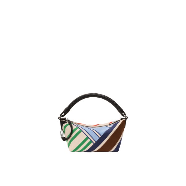 Loewe Cala mini bag in embroidered canvas and calfskin, Ecru/Multicolor | Mini Bags | Luxury Shoes 