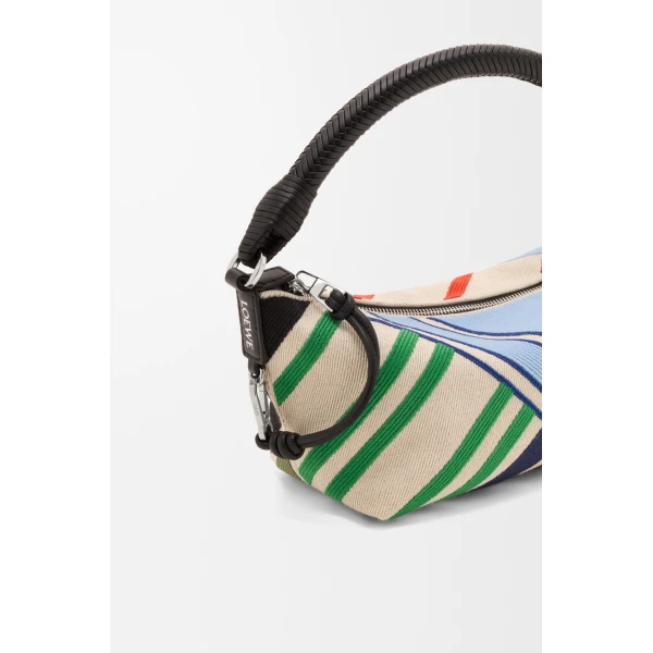 Loewe Cala mini bag in embroidered canvas and calfskin, Ecru/Multicolor | Mini Bags | Luxury Shoes 