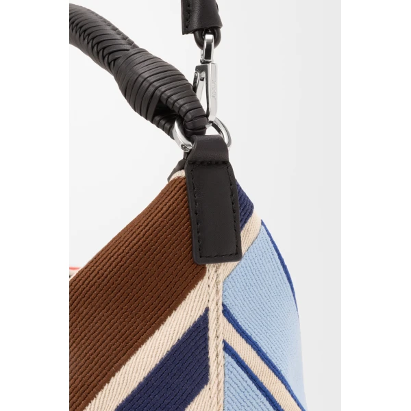 Loewe Cala mini bag in embroidered canvas and calfskin, Ecru/Multicolor | Mini Bags | Luxury Shoes 
